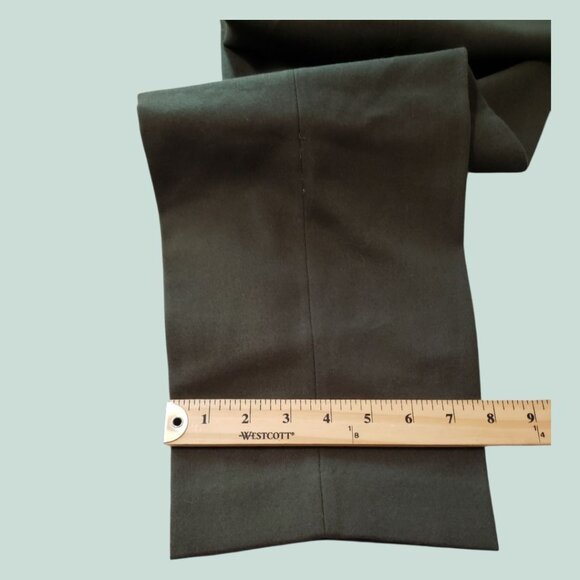 Donatio Martis Italy Mens High-Waisted Pleated Wool Trousers Olive Green 40 - Picture 10 of 16